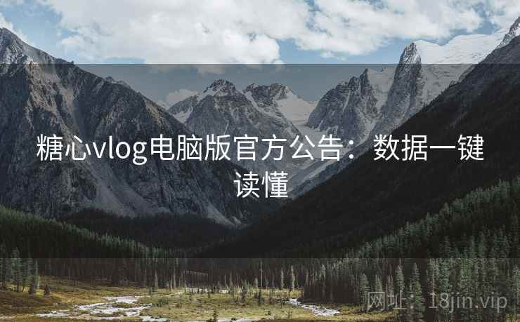 糖心vlog电脑版官方公告：数据一键读懂